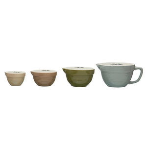 Muted Pallete Stoneware Measuring Cup Set