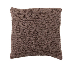 Chocolate Crochet Slub Pillow