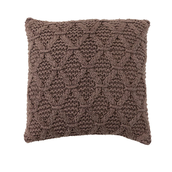 Chocolate Crochet Slub Pillow