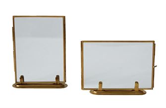 Brass & Glass Standing Frame