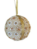 Round Fabric, Glass, & Sequins Ornament