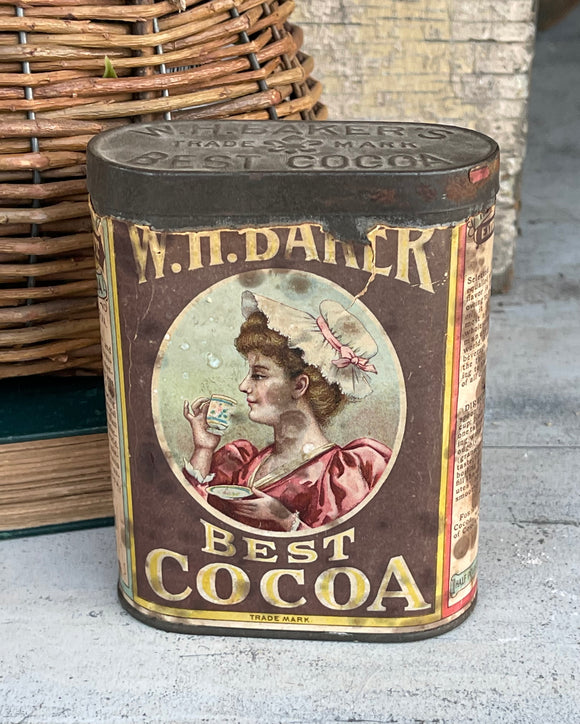 Rare W.H. Baker's Cocoa Tin