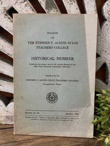 Vintage Book Bulletin of The Stephen F Austin State Teachers College