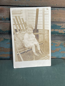 Antique Postcard Photograph of Toddler