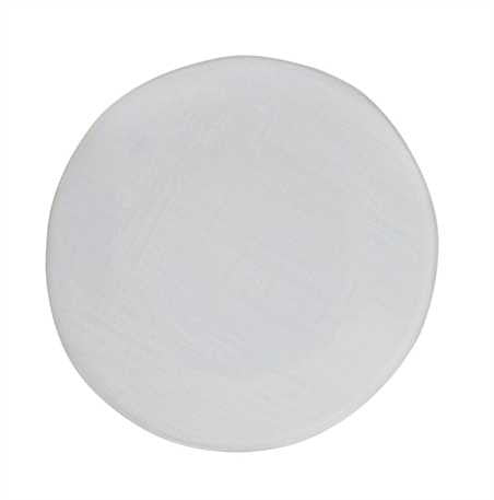 Small White Terra-cotta Crosshatch Plate