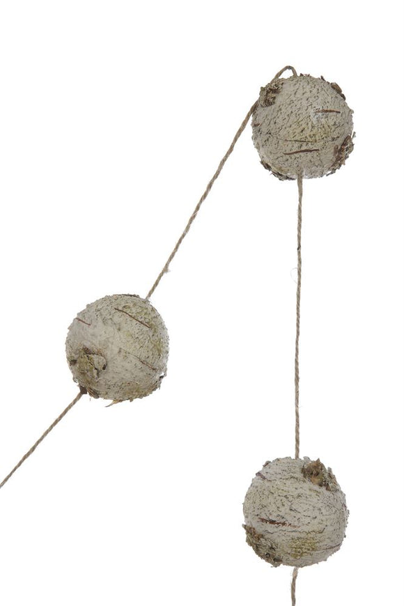 Faux Birch Ball Garland