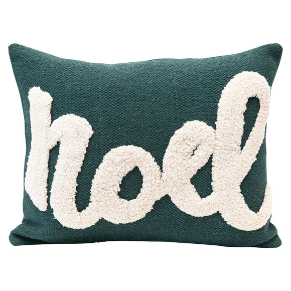 Green Tufted Noel Pillow